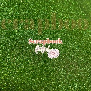 Cartulina glitter verde manzana-pliego 50x60 cm