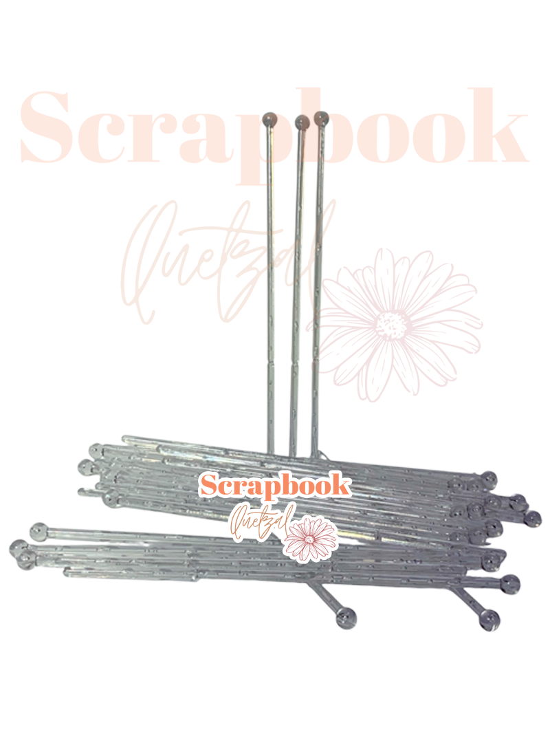 Soporte de plástico cilíndrico 17cm-Paquete 40 pzas.