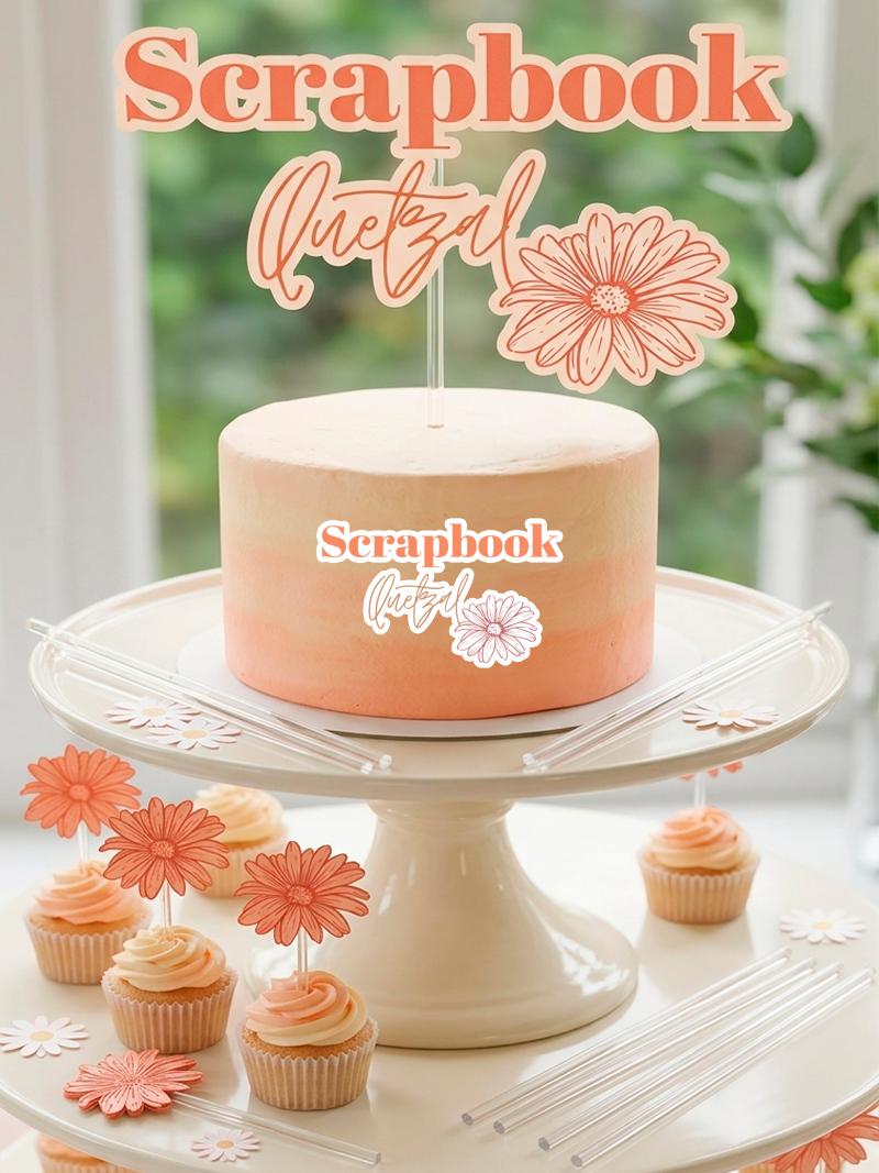 Soporte de Acrílico Cilíndrico Delgado para Cake Toppers (3 mm x 20 cm) - Imagen 2