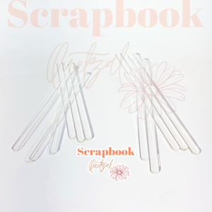 Soporte de Acrílico Transparente para Cake Toppers (Punta Redondeada)- 20/25 cm