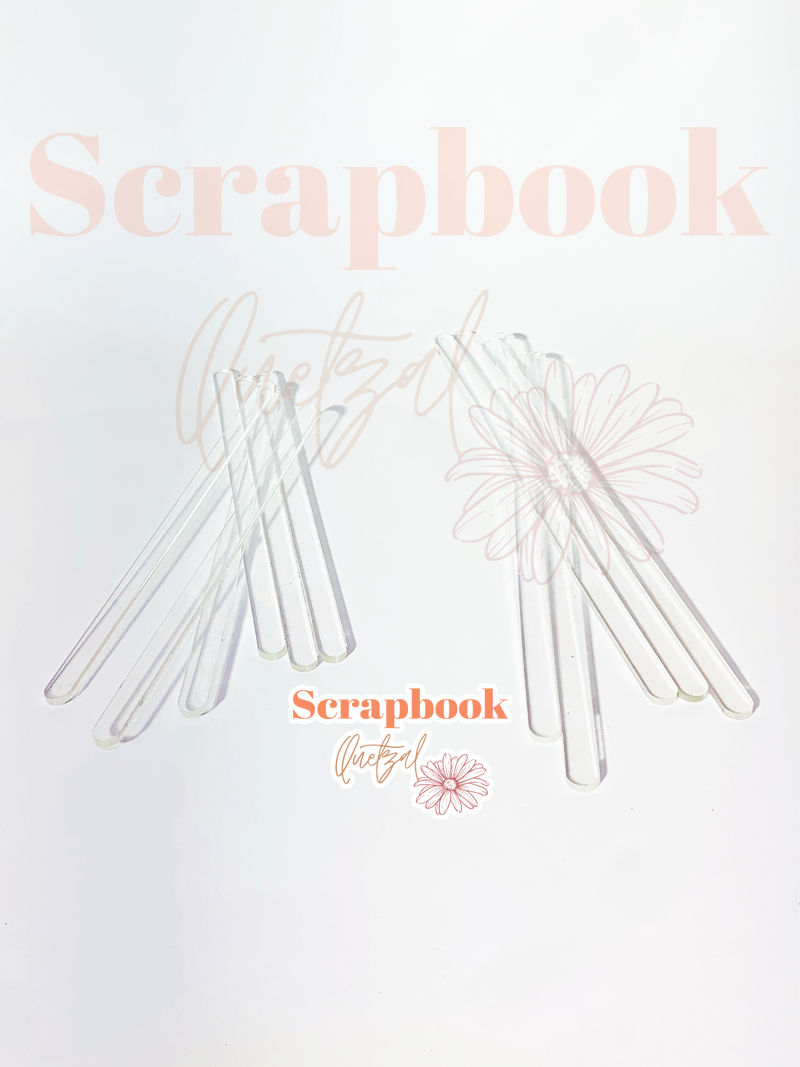 Soporte de Acrílico Transparente para Cake Toppers (Punta Redondeada)- 20/25 cm