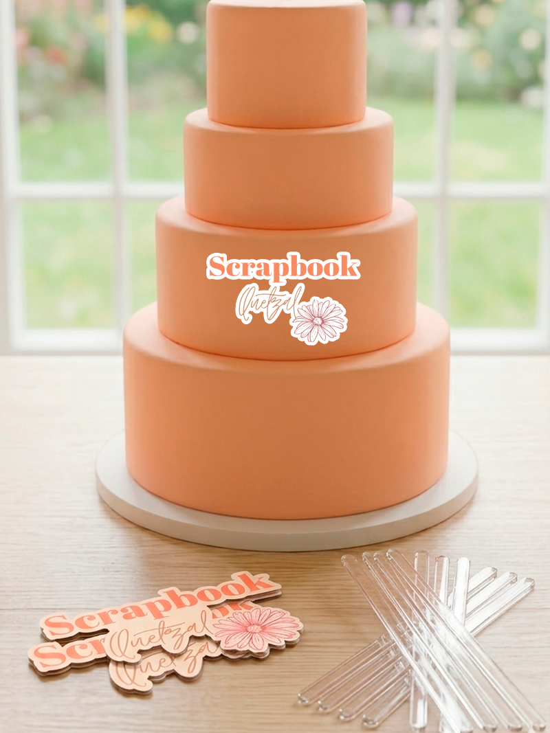 Soporte de Acrílico Transparente para Cake Toppers (Punta Redondeada)- 20/25 cm - Imagen 3