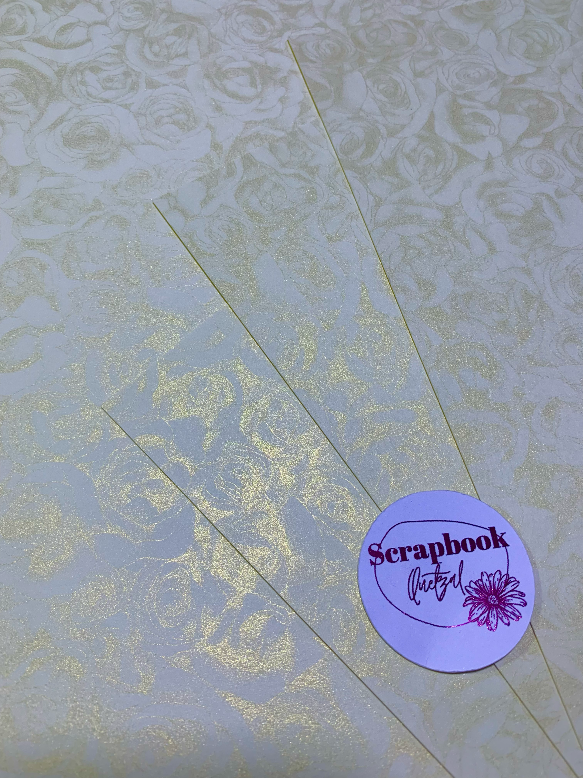 Hoja de papel especial 240 g-Rosas rojo (por pieza) - Imagen 4