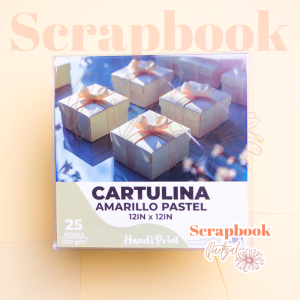 Cartulina amarillo pastel Handi Print 12x12 Pulgadas - 220g (25 Hojas)