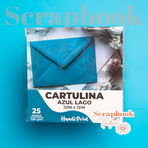 Cartulina azul lago Handi Print 12x12 Pulgadas - 220g (25 Hojas)