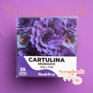 Cartulina morada Handi Print 12x12 Pulgadas - 220g (25 Hojas)