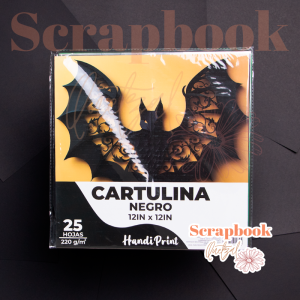 Cartulina negro Handi Print 12x12 Pulgadas - 220g (25 Hojas)