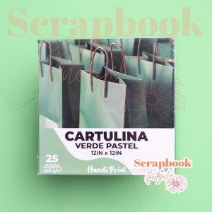Cartulina verde pastel Handi Print 12x12 Pulgadas - 220g (25 Hojas)