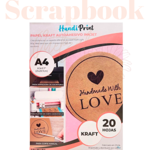 Hojas de papel Autoadhesivo Kraft - HANDI PRINT A4-Inkjet