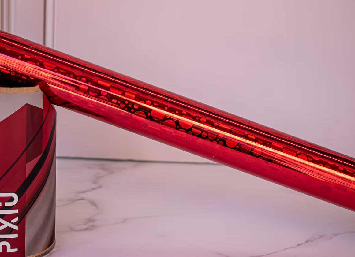 Foil rojo tornasol bolitas- Importadora Pixiu